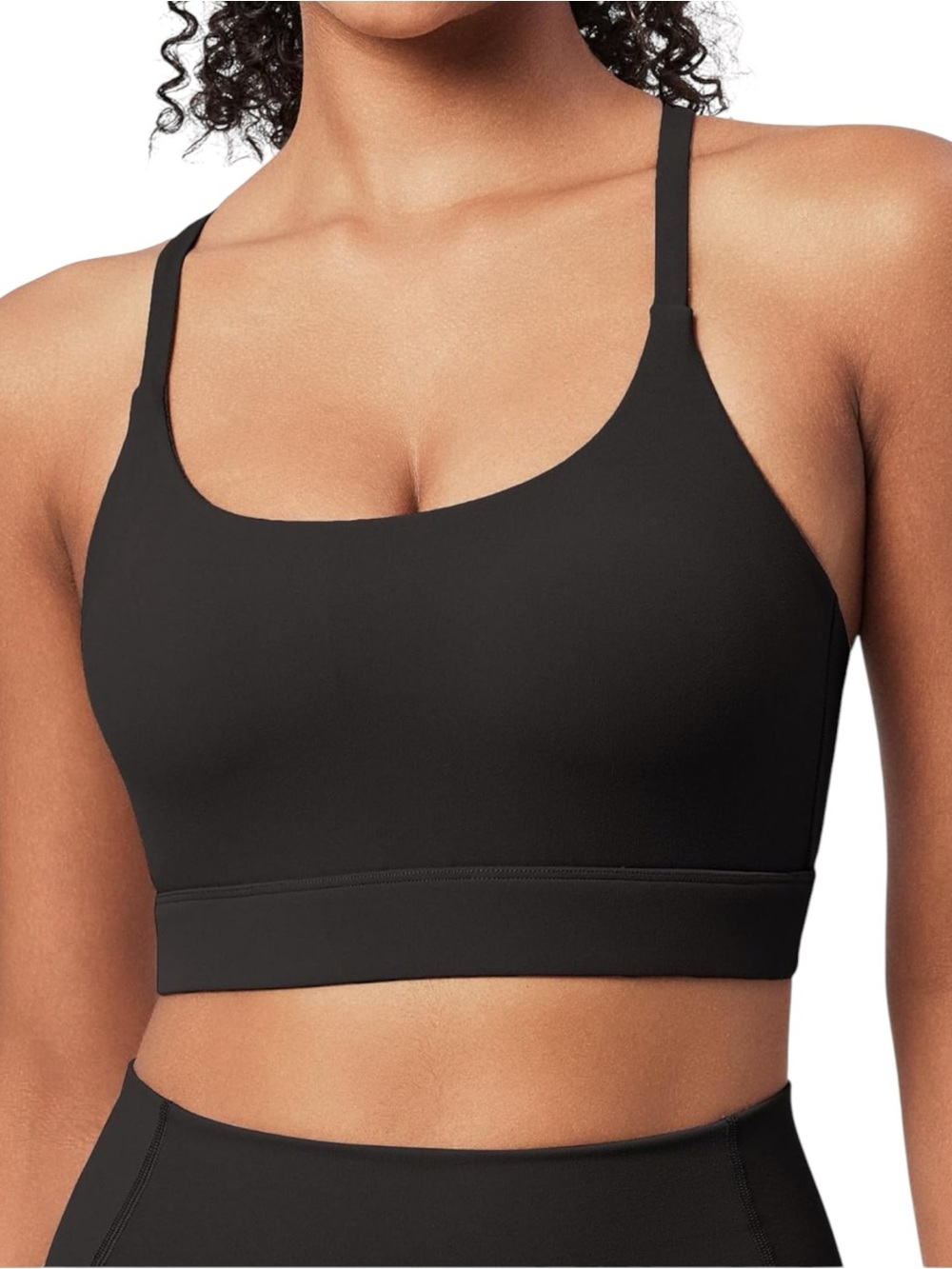 IUGA Black Y-Back Sports Bra NWT Large Buttery Soft Removable Pads